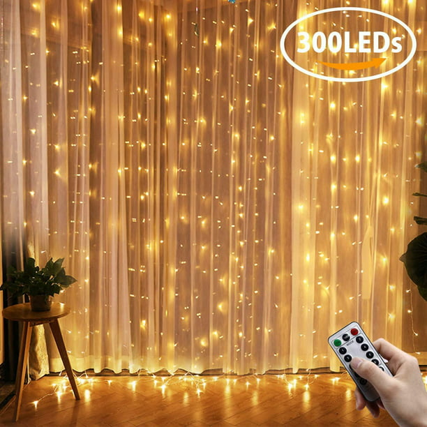 Curtain USB Battery LED Fairy String Lights Christmas Wedding Party Light Decor 